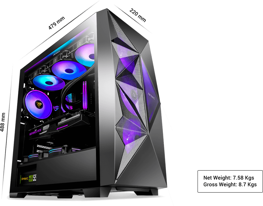 Antec DF800 Flux: una elegante y elegante caja de torre completa para fabricantes de PC de la India