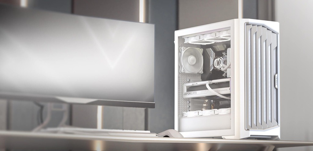 white PC case 